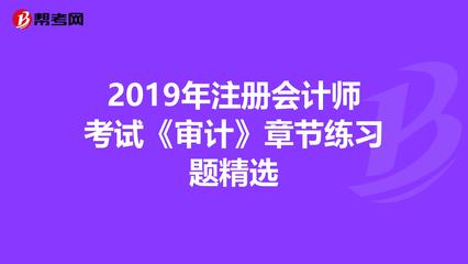 2019年注冊會計師考試《審計》章節練習題精選